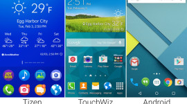 Porovnání vzhledů Tizenu, TouchWizu a Androidu