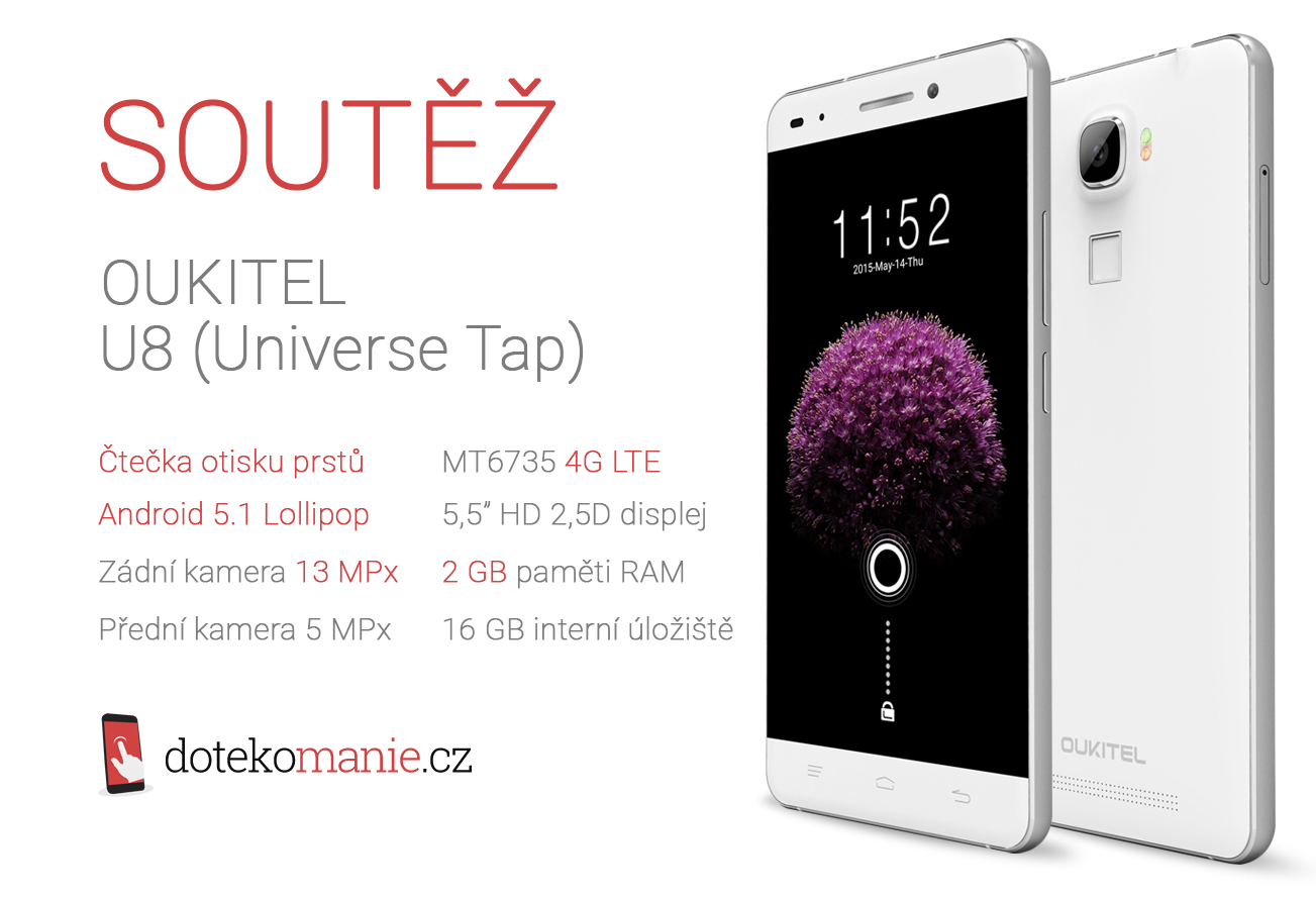 Soutěž o Oukitel U8 – další nadupaný kousek ze střední třídy