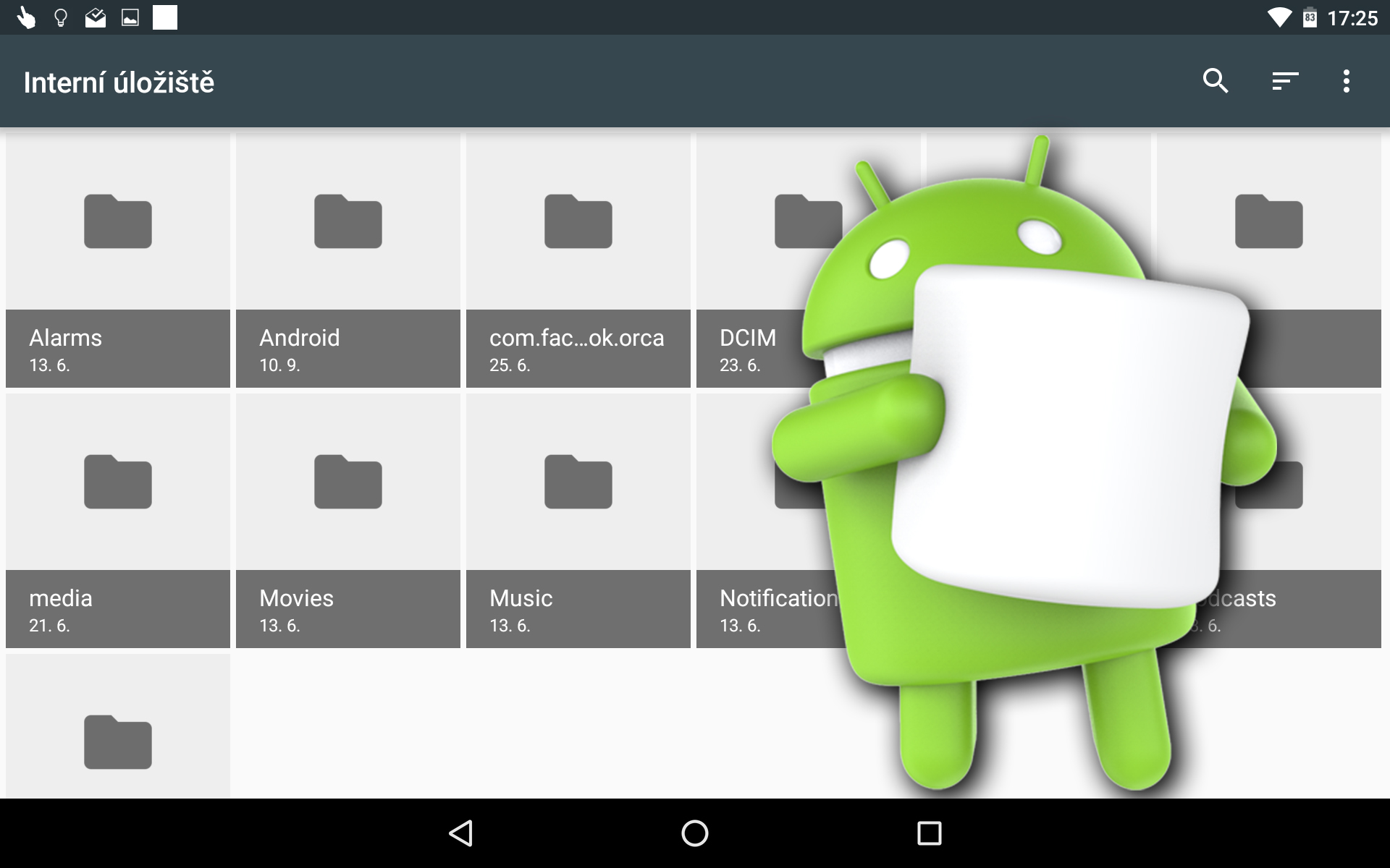 Skrytý správce souborů v Androidu 6.0 Marshmallow