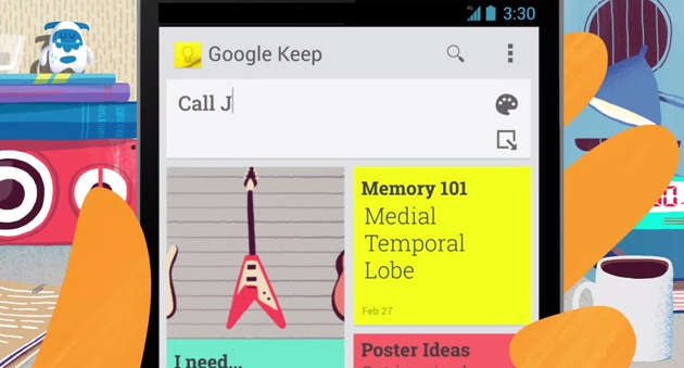 Google Keep verze 3.2.501 – sdílení a mazání uvnitř editoru kreslení